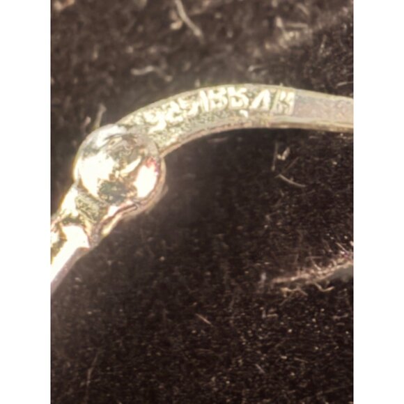 R.H. Macy & Co. Sterling Silver Teardrop Hoop Earrings With Secure Latch Closure - Picture 4 of 6